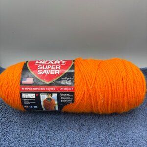 Red Heart Pumpkin Orange 7oz Skein Yarn